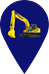 Blue balloon shape with machine image