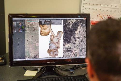 Komatsu Smart Quarry Site on a computer screen